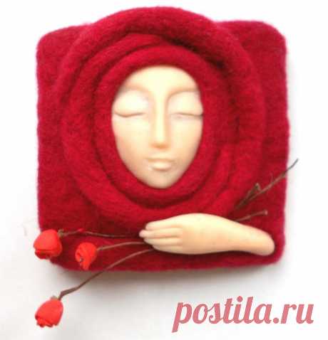 Брошь &quot;Душа розы&quot;