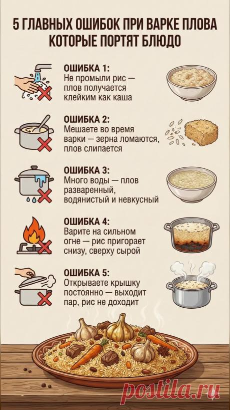 5 главных ошибок при варке плова