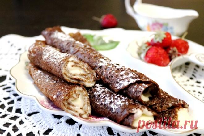 Черёмуховые блинчики аромат весны со сливочно-лимонным кремом #масленица2023 - пошаговый рецепт с фото