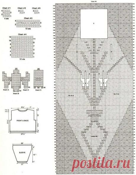Белый пуловер спицами