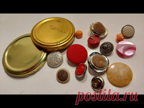 КОНСЕРВНАЯ БАНКА+ПУГОВИЦЫ+КРАСКА и ГОРЯЧИЙ КЛЕЙ. Результат ВАС УДИВИТ 3 полезные поделки-день матери