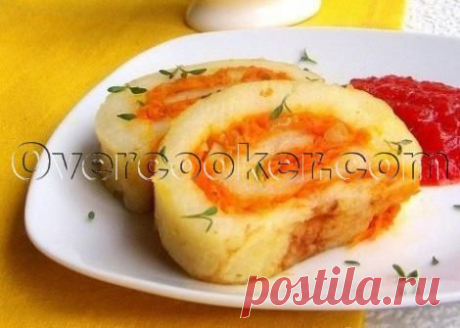 Картофельный рулет с морковью | OverCooker.com