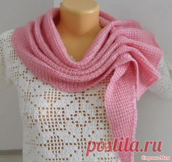 Шарф - платок тунисским вязанием от Ангелина 770 (Страна Мам)