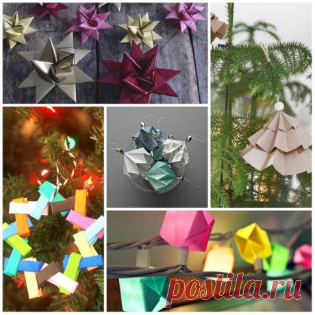 Елочные игрушки в технике оригами - 5 доступных идей