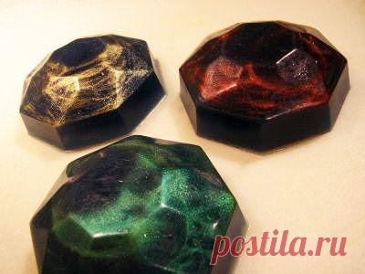 Мыло своими руками в виде самоцветов