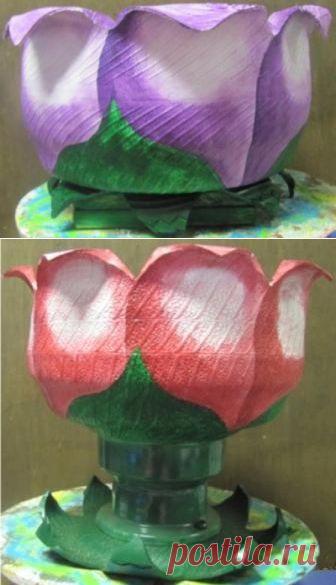 Как сделать вазу из покрышки | Своими руками