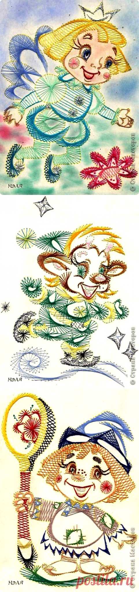 Детские картинки - изонитью.