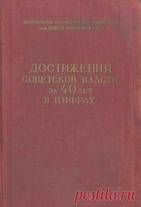 Достижения советской власти за 40 лет в цифрах с 1917 по 1957 годы.. (Статистический сборник) | Я Родился в СССР