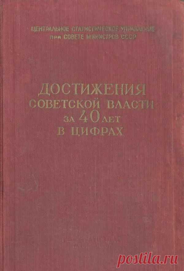 Достижения советской власти за 40 лет в цифрах с 1917 по 1957 годы.. (Статистический сборник) | Я Родился в СССР