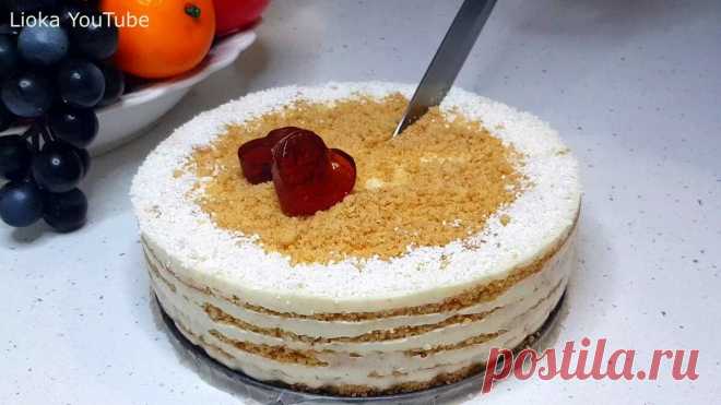 Дачный Торт ПЛОМБИР без Духовки и Печенья