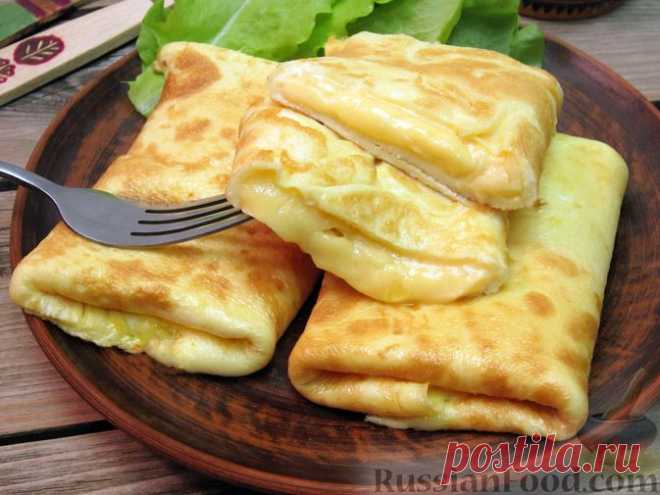Омлет с сырной начинкой🍳