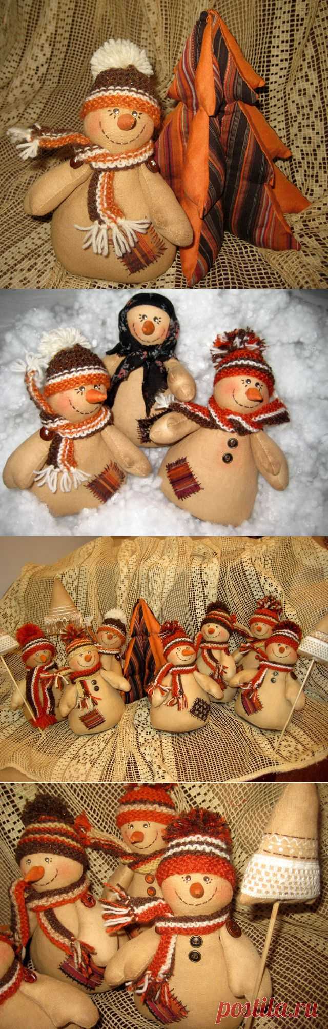 Кофейные игрушки к новому году: СНЕГОВИЧКИ. Мастер-класс Раисы Боргеевой