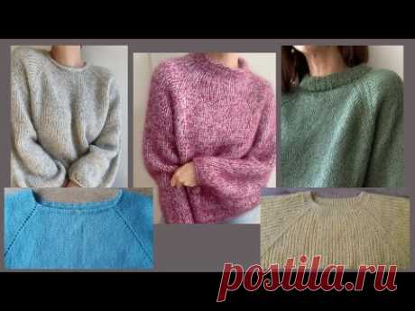 ВЯЗАНИЕ РЕГЛАНА сверху вниз! Подробный МК|RAGLAN from top to bottom! Detailed