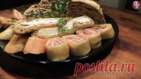 Блины. разные рецепты ... Блины вкусные и сами по себе, но сегодня мы сделаем блины с творогом, с мясом, с грибами., с рыбой… Сделаем блинные торты и даже испечём мега блин!Приступим:Мука 400г.Яйца 4шт.Молоко 1л.Сахар 3ст.л.Фа...