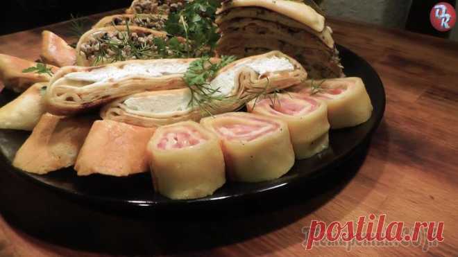 Блины. разные рецепты ... Блины вкусные и сами по себе, но сегодня мы сделаем блины с творогом, с мясом, с грибами., с рыбой… Сделаем блинные торты и даже испечём мега блин!Приступим:Мука 400г.Яйца 4шт.Молоко 1л.Сахар 3ст.л.Фа...
