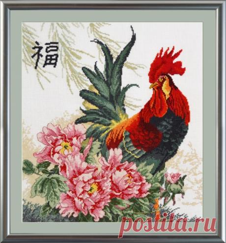 Петух. Вышивка крестом