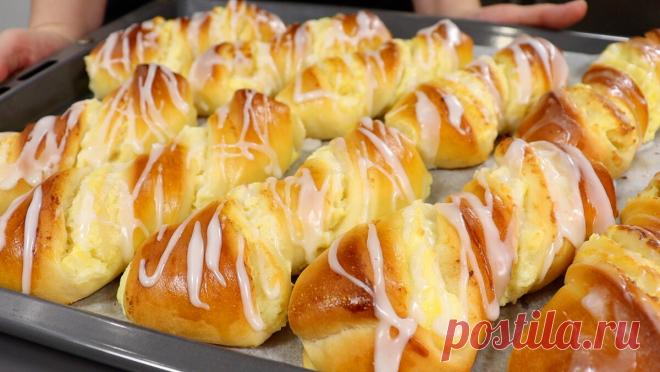 Пышные булочки с творогом: как приготовить нежное, воздушное тесто на ряженке | Евгения Полевская | Это просто | Дзен