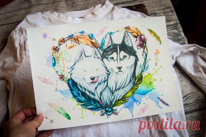 Перенос рисунка на светлую одежду при помощи утюга и струйного принтера