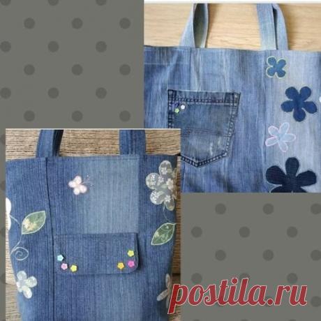 Сумка из старых джинсов своими руками без швейной машинки | Идеи для рукоделия | Яндекс Дзен