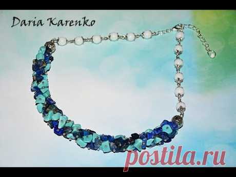 DIY Колье из каменной крошки своими руками. Мастер класс \ Necklaces of rock dust