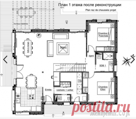 Реконструкция гостевого дома-каркасника во Франции