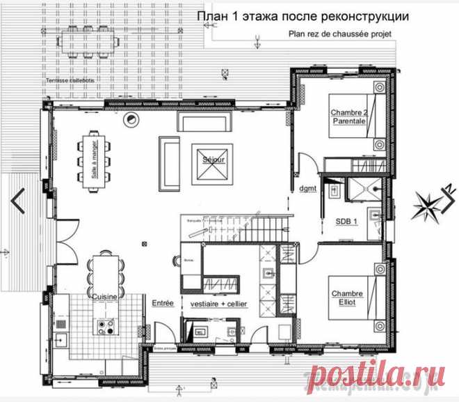 Реконструкция гостевого дома-каркасника во Франции