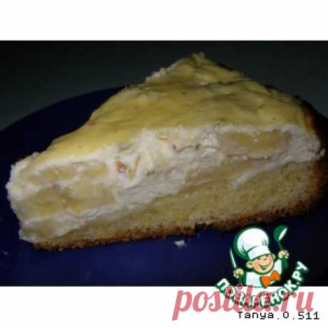 Творожный пирог с бананами - кулинарный рецепт