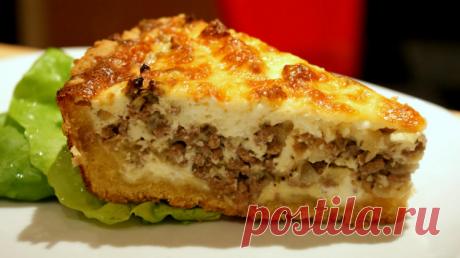 Заливной пирог с мясом - Простые рецепты Овкусе.ру