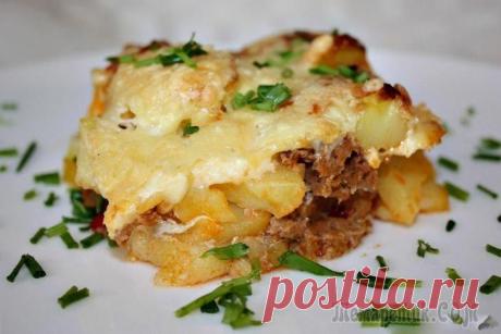 Картошка, запечённая с фаршем