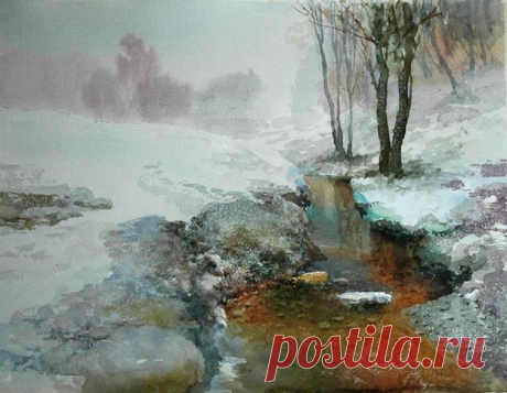 (85) Галина Шкода - Природа в воздушных акварелях художника Александра...