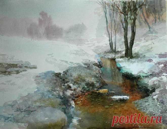 (85) Галина Шкода - Природа в воздушных акварелях художника Александра...