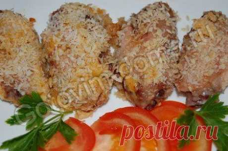 Рецепт: Курица, жаренная в кокосовой стружке