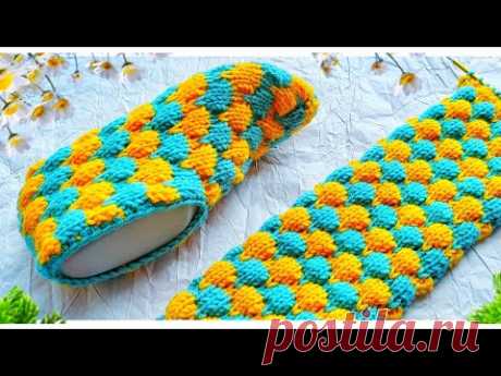 👌УЮТНЫЕ ДОМАШНИЕ СЛЕДКИ НА ДВУХ СПИЦАХ. Подробный мастер класс