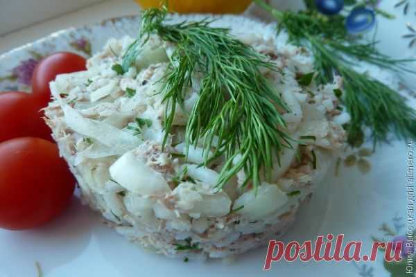 Рыбный салат с рисом