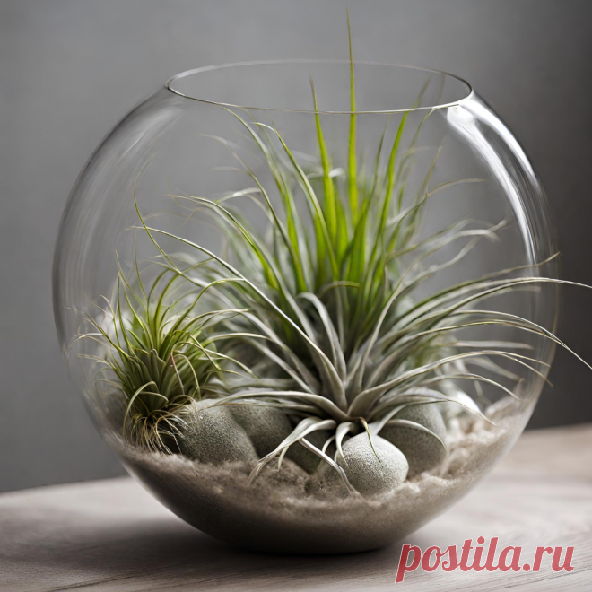 20 фото: тилландсия атмосферная в интерьере | Комнатные цветы и растения