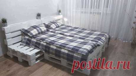Кровать из поддонов своими руками