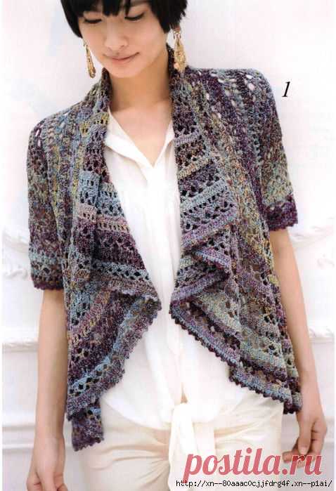 Жакет из меланжевой пряжи