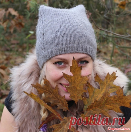 Шапочка Мeow meow hat по описанию Татьяны Мулокас - Вязание - Страна Мам