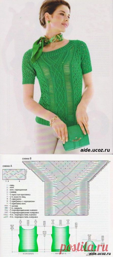 Интересная кофточка спицами - Женские вещи - Вязание спицами. - Каталог файлов - Хобби.