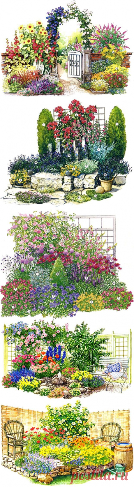 Клумбы и их схемы на любой вкус — 6 соток