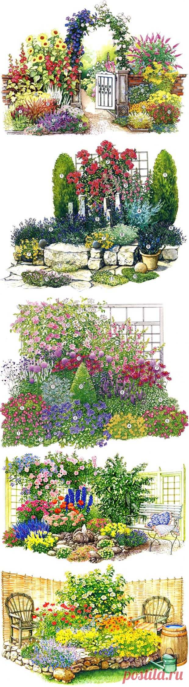 Клумбы и их схемы на любой вкус — 6 соток