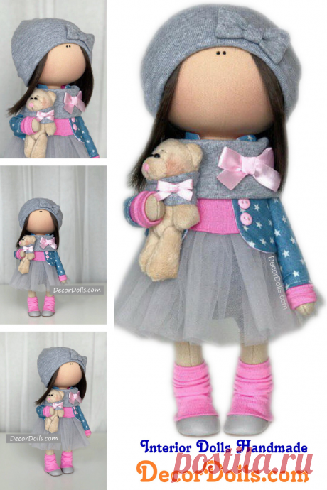 Interior Nursery Doll, Textile Rag Doll, Art Tilda Doll, Handmade Fabr – Decor Dolls