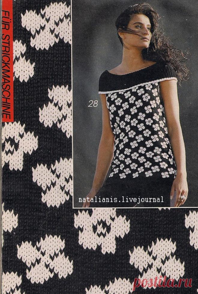 Жаккардовые узоры в черно - белой гамме — вдохновение рукодельницы