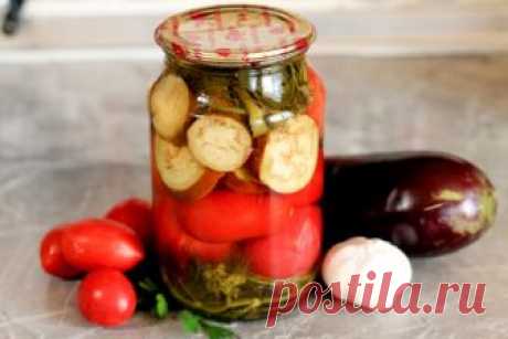 Маринованные помидоры с баклажанами на зиму: рецепт с фото