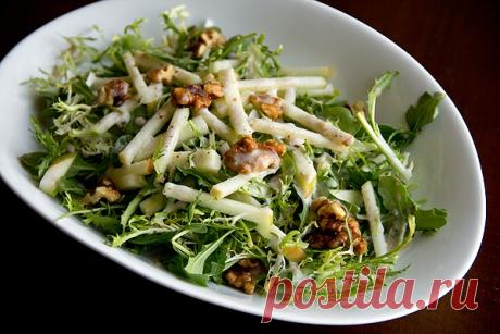 Медовый хрустящий яблочный салат с грецкими орехами | О вкусной еде