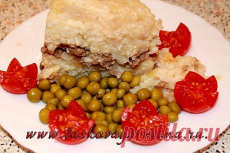 рисовая запеканка с мясом в мультиварке