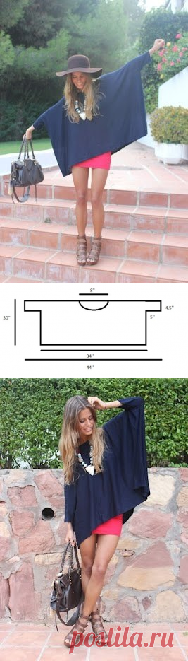 Быстрая блузка из струящейся ткани — Сделай сам, идеи для творчества - DIY Ideas