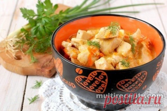 Вкуснейшая куриная грудка в сливочном соусе в мультиварке - пошаговый рецепт