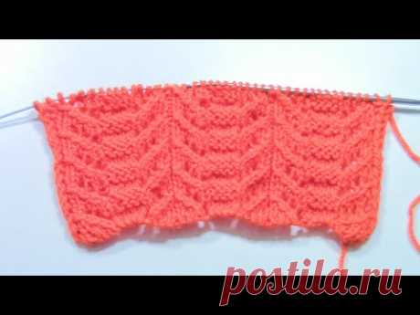 Нежный ажурный узор спицами из японских журналов🧡Knitting patterns