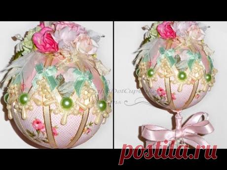 Tutorial - Shabby Chic Christmas Ornament / Bauble